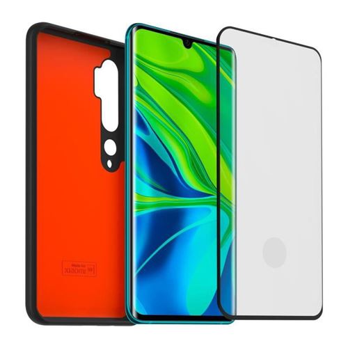 pack coque et verre trempé pour xiaomi mi note 10 + assurance casse durant 12 mois