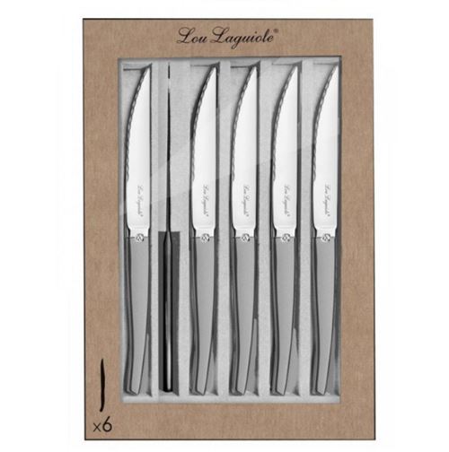 Lou Laguiole Gris Coffret De 6 Couteaux À Steak Laguiole 251306Mb02k35