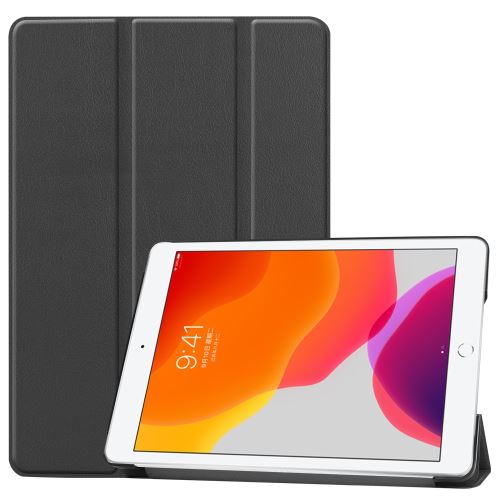 Etui en PU avec support tri-pliure noir pour Apple iPad 10.2 (2019)