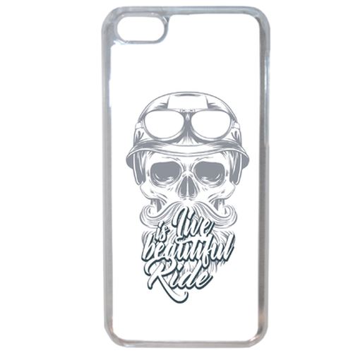 Coque Life Is Beautiful Ride Tete Entiere Fond Blanc Compatible Iphone 7 Transparent