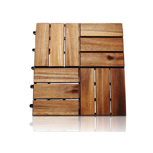 Dalle de Terrasse Clipsable en Bois 31 X 31 cm Hobby Tech