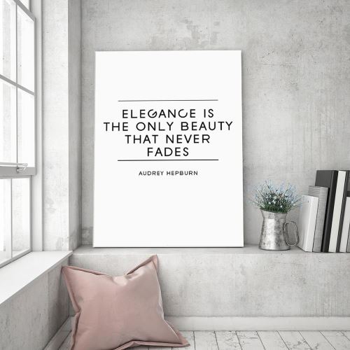 Image Decorative Tableau Toile Cadre Mural Canevas Citation En Anglais Elegance 40x60 Achat Prix Fnac