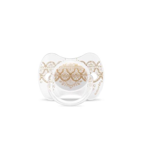 Suavinex - SUCETTE ETHNIC 4/18M SILICONE REVERSIBLE - BLANC