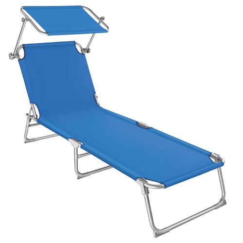 TecTake Transat acier - bleu