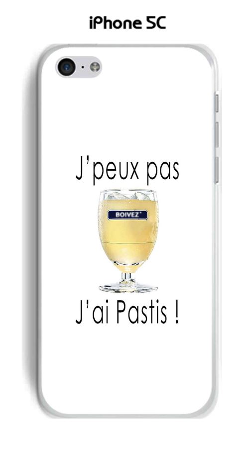 Coque TPU gel souple Apple iphone 5C design J'peux pas j'ai pastis