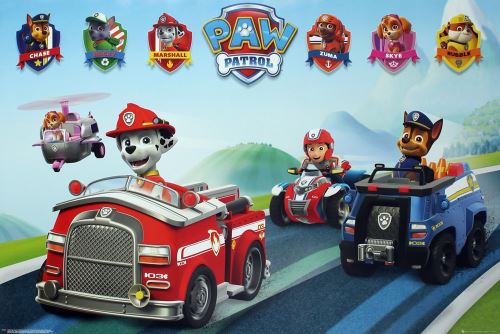 Maxi Poster Paw Patrol Vehicles