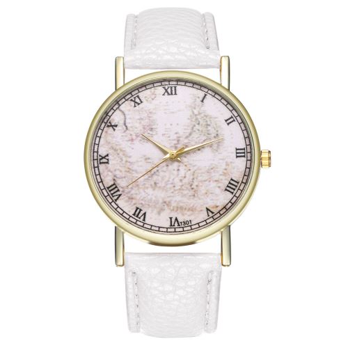Montre de cadeau de mariage d'anniversaire classique simple pour homme et femme Montre à quartz T301-Ablanc