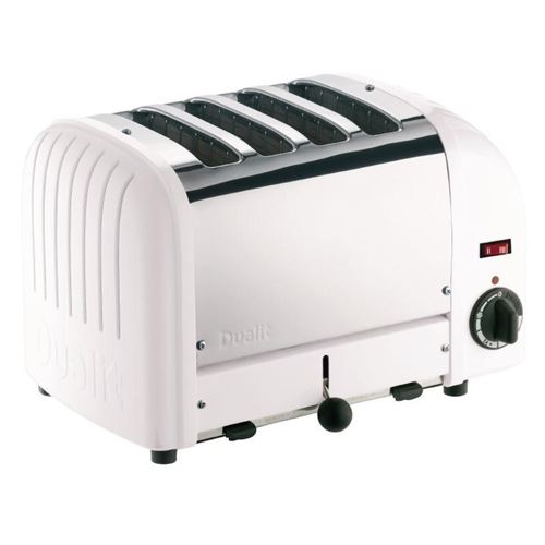 Grille Pain Professionnel Blanc - 4 Tranches - Dualit - 360x210x220mm 