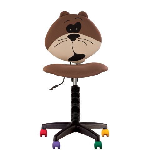 Fauteuil jouet l'ourson, chaise de bureau pour enfant marron