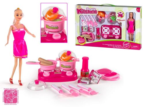 Poupée Mannequin avec cuisine et accessoires