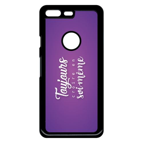 Coque google pixel toujours croire en sois meme fond mauve