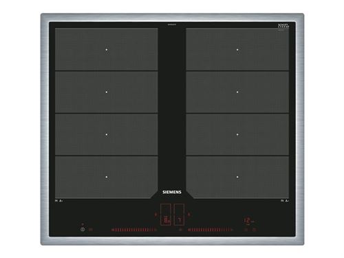 Siemens ex645lxc1e iQ700 Plaque Électrique/Céramique/Verre/Céramique/58,3 cm flexible Zones de Cuisson – 2 zones de cuisson varioinduktions/Noir