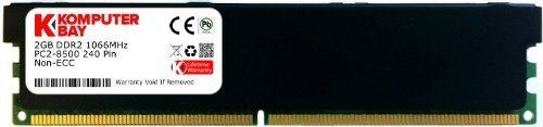 Komputerbay 2Go DDR2 PC2 8500 1066Mhz 240 Pin DIMM de 2Go - livré avec chaleur Spreader pour refroidissement supplémentaire