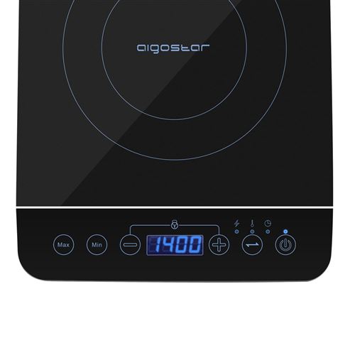Aigostar BlueFire 30PKZ - Plaque à induction portable 10 puissances.  Tactile, programmable, chauffe rapide. Écran LED. 2000W, noir. : :  Cuisine et Maison
