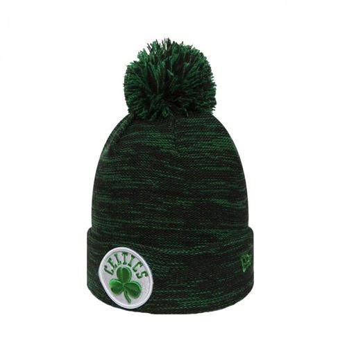 Bonnet MLB Boston Celtics à pompon New Era Marl vert