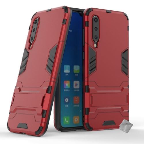 Housse etui coque rigide anti choc pour Xiaomi Mi 9 SE avec verre trempe - ROUGE