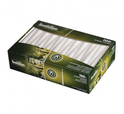 Bougies effilées bolsius 254mm blanches