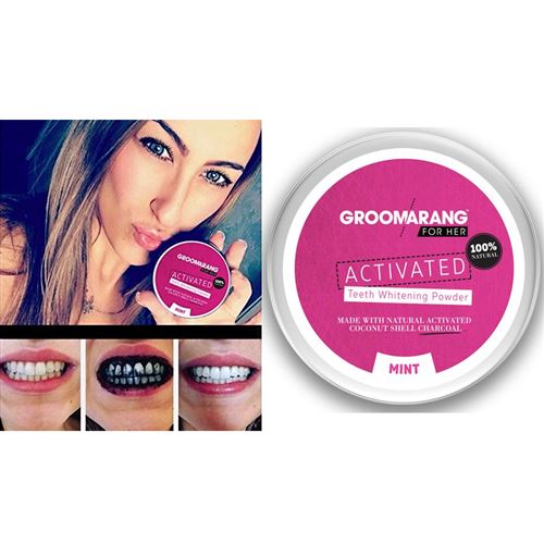 White First - Groomarang For Her Poudre De Blanchiment Dentaire Au Charbon Actif