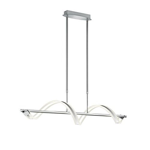 Trio 372910106 sydney lampe suspension deck len led 20 w intensité variable chromé blanc env. 103 cm