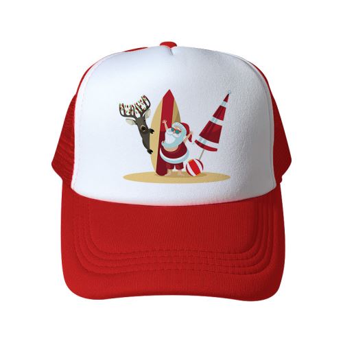 Casquette Chapeau de noël pour Adulte Unisexe - Rouge&Blanc #19