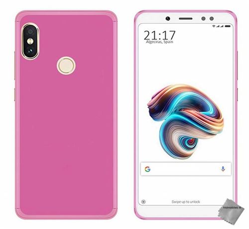 Housse etui coque pochette silicone gel fine pour Xiaomi Redmi Note 5 verre trempe ROSE htdmobiles Coque et etui telephone mobile a la Fnac