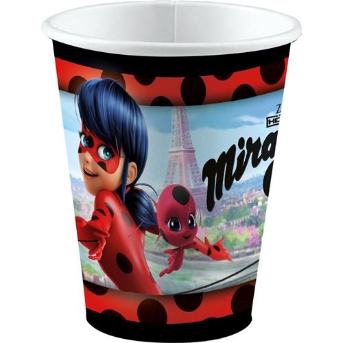 8 gobelets de 250ml miraculous
