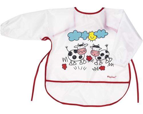 Playshoes bavoir à manches longues vache plastique 41 x 45 cm