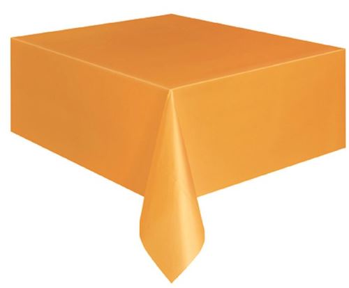 Nappe Orange Plastique Rectangulaire 135 x 270 cm