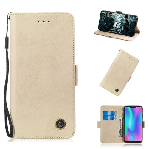 Etui en PU style vintage or pour votre Huawei Honor 8C