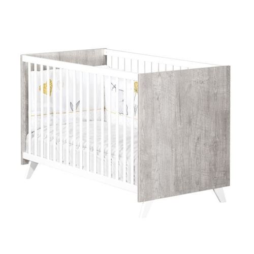 Babyprice - SCANDI GRIS - Lit Bebe 120 x 60