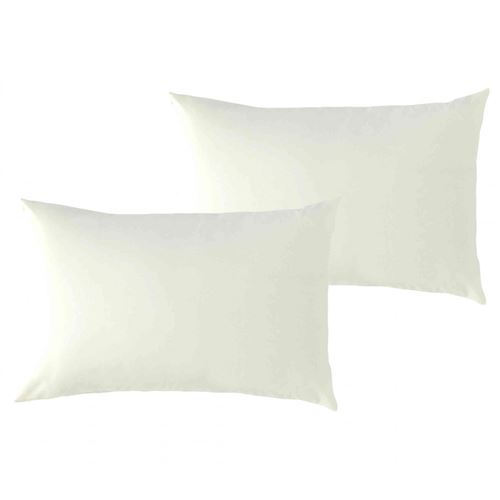 Lot de 2 taies d'oreiller bébé coton bio écru 40x60