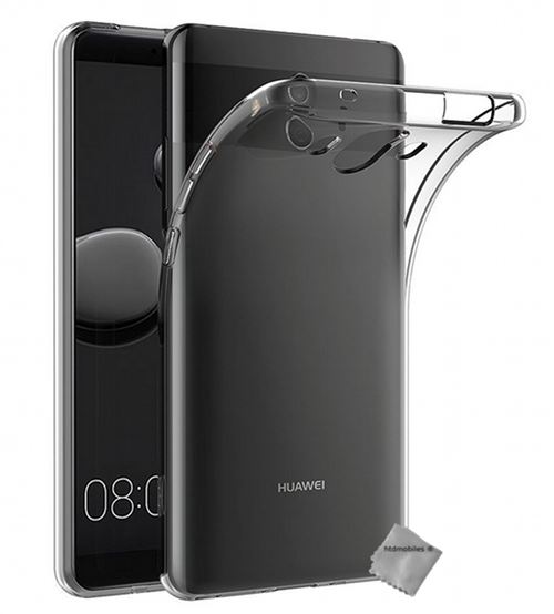 Housse etui coque silicone gel fine Huawei Mate 10 avec film ecran - TRANSPARENT TPU