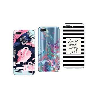 3 Coques Huawei Honor 10 - Souples, Anti-choc, Motifs Variés - NOVAGO