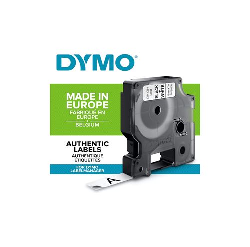 Dymo Ruban D1 12Mmx7M Noir/Blanc