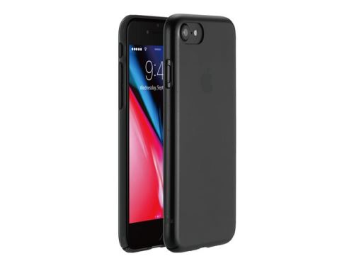 JustMobile Tenc - Achterzijde behuizing voor mobiele telefoon - polycarbonaat - matzwart - slank ontwerp - voor Apple iPhone 7 Plus, 8 Plus