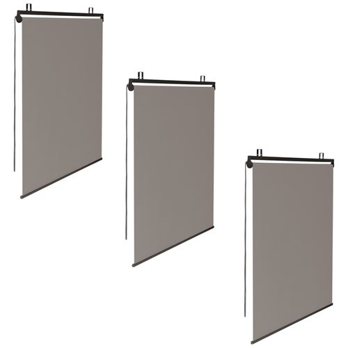 Store enrouleur taupe x3 pour pergola