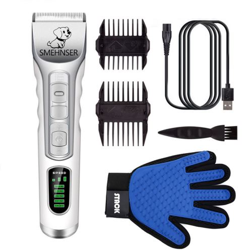 Comparer les prix de Tondeuse electrique sans fil X12-D pour Chien Chat Animaux avec kit accessoires - Argent