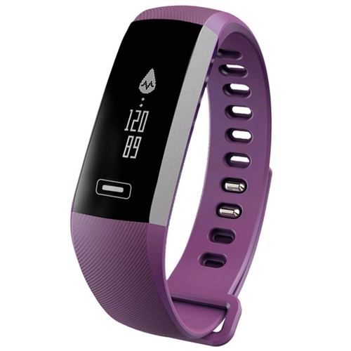 Bracelet Connecté iOs Androis Smartwatch Bluetooth Cardio Podomètre Appel Violet - YONIS