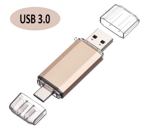 GENERIQUE - Clé USB 2 en 1 - 32Go - Type-C et USB 3.0 - Or - Image 2