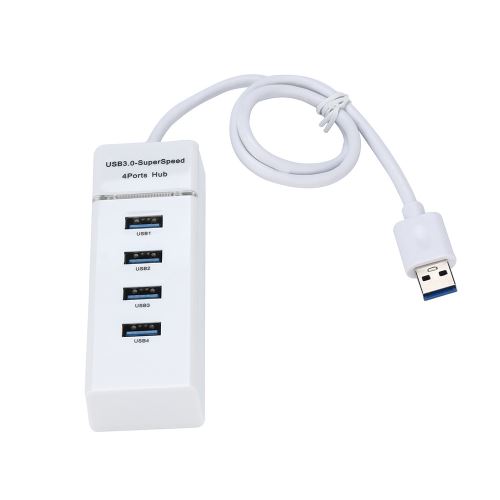 Salut-Speed ​​4 Port USB 3.0 Extension Splitter multi HUB pour ordinateur portable PC Adapter Pealer185