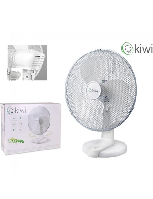 Ventilateur de Bureau Kiwi KFAN-7615 Ø 40 cm 45W Blanc