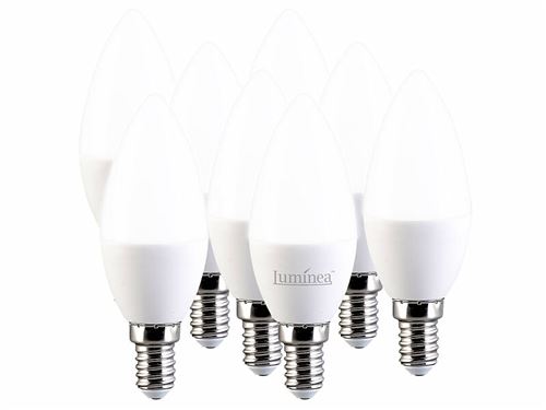 Luminea : 8 ampoules bougies E14 - 3 W - 240 lm - Blanc lumière du jour