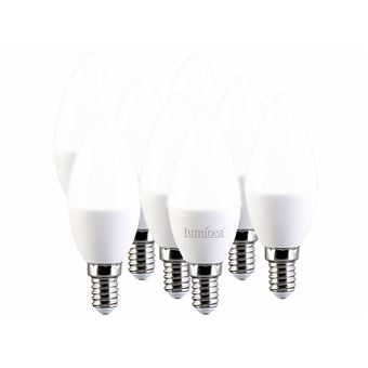 Luminea : 8 ampoules bougies E14 - 3 W - 240 lm - Blanc lumière du jour - 1