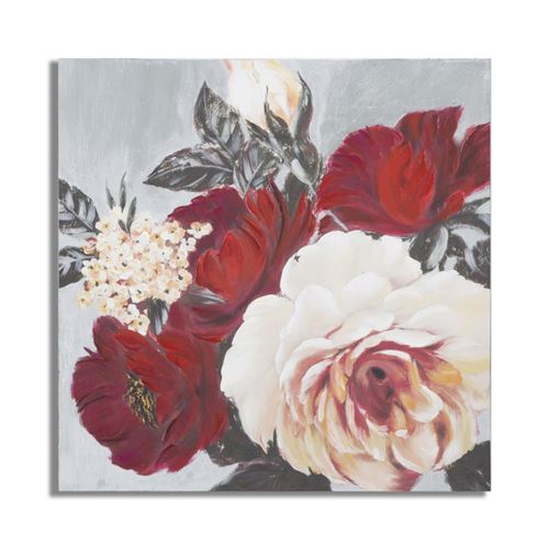 Mauro Ferretti Multicolore Décoration Murale Peinture Sur Toile Fleur Rouge - Image 3