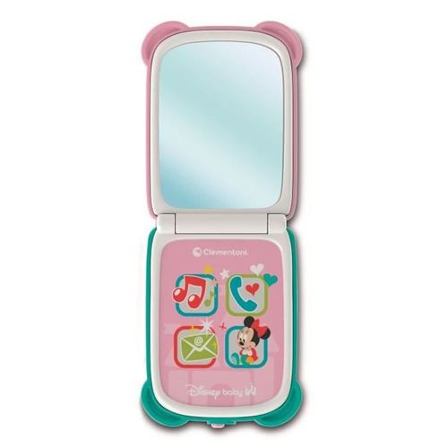 Téléphone jouet flip Minnie Disney Clementoni avec lumières, sons et miroir - Image 4