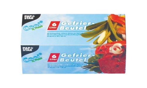 PAPSTAR - Sac de congélation - 6 L - bleu (pack de 45)