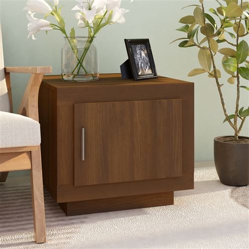 Non Communiqué Marron Vidaxl Table Basse Chêne 51X50x45 Cm Bois D'ingénierie817230