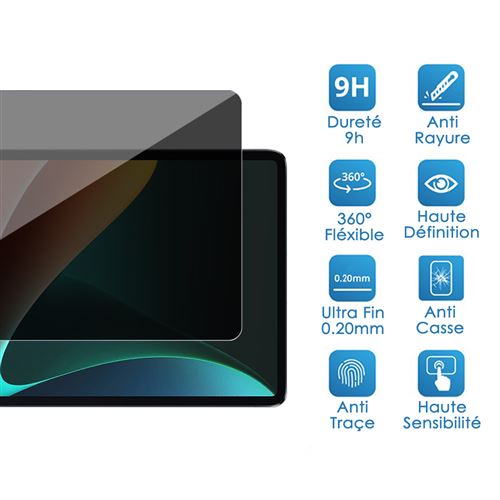 Film Protecteur Anti-espion Karylax Pour Xiaomi Pad 6S Pro – Verre Flexible, Teinté
