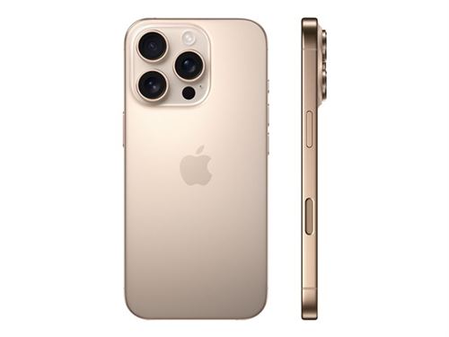 Apple iPhone 16 Pro Max - 5G smartphone - double SIM / Mémoire interne 256 Go - écran OEL - 6.9"" - 2868 x 1320 pixels (120 Hz) - 3 x caméras arrière 48 MP, 48 MP, 12 MP - front camera 12 MP - démo - titane désert État correct - Apple reconditionné disponible sur Fnac