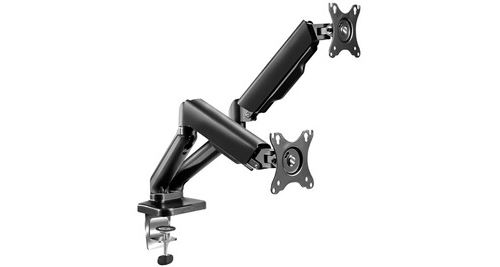Support double ecran pc standards ou incurvés ergomount dual